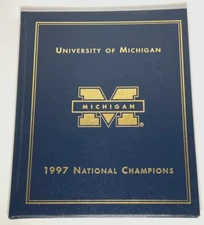 1997 University of Michigan National Champions Commemorative Hardcover Book New