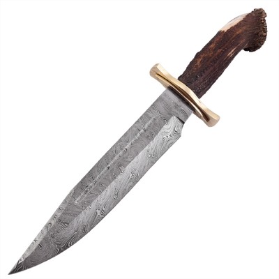 CUSTOM HAND MADE DAMASCUS STEEL BOWIE/DAGGER/SKINNER/SURVIVAL/WAVY/VIVI/HUNTING