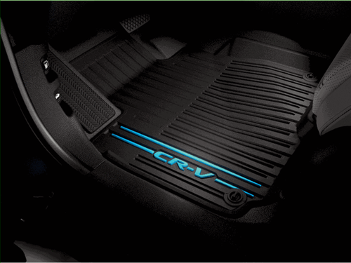 2017-22 Honda CR-V All-Weather Blue "CR-V" Logo Floor Mats (08P17-TLA-121A) - Picture 7 of 7