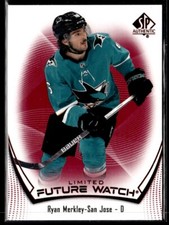 2021-22 Upper Deck SP Authentic Future Watch Ryan Merkley Rookie San Jose Sharks