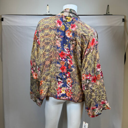 Neu mit Etikett Johnny Was Wende Kallaway Pathchwork Flora Kimono Jacke Seitentasche XS - Bild 3 von 23