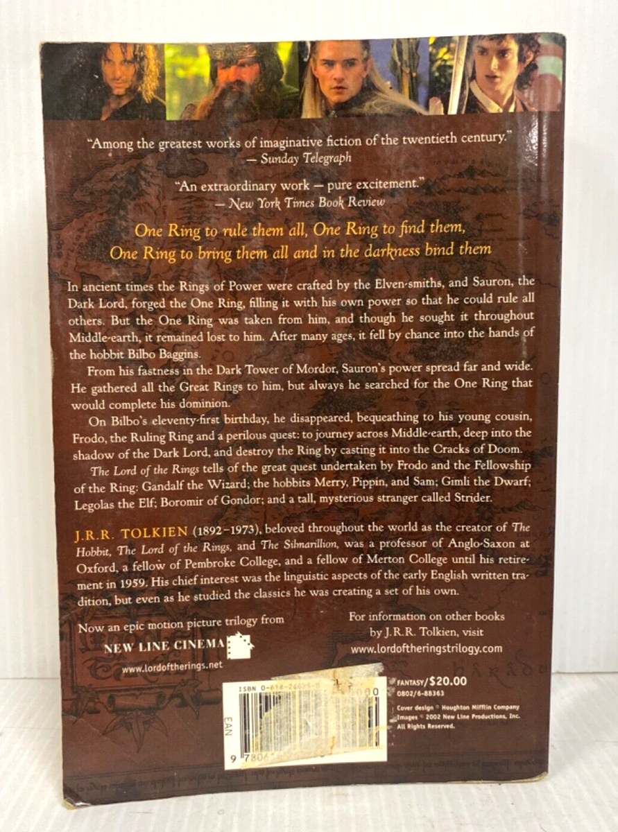 The Lord Of The Rings~ J.R.R. Tolkien 1994 PB (FC206-4Q746 | eBay