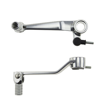 グローブ s Folding Lever Silver For Kawasaki Ninja ZX 6R 9R Rear Foot Shift