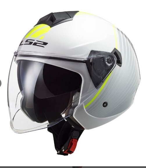 Casco LS2 OF573 Twister II Luna White Silver - Jet Urbano Doppia Visiera