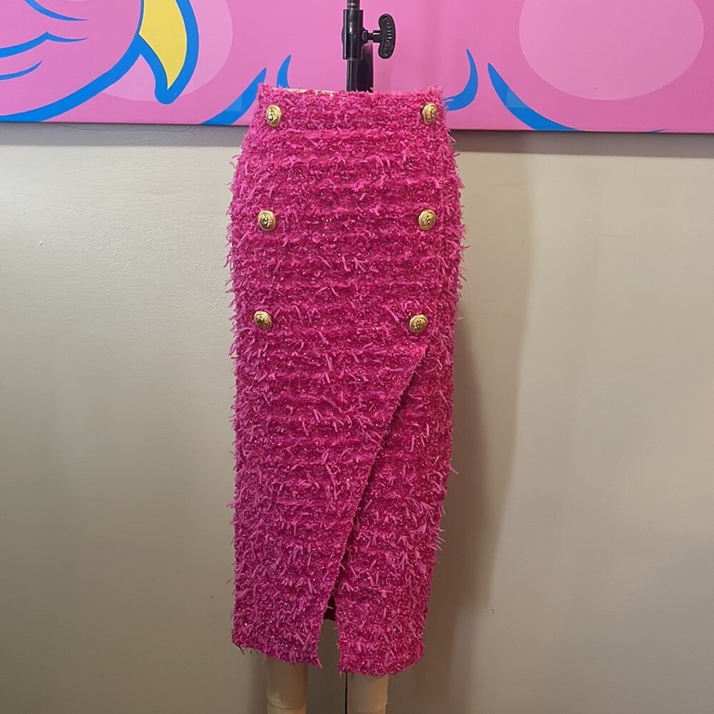 Balmain x Barbia Stretch Tweed Skirt NWT | eBay