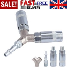 3 WAY QUICK RELEASE "PCL" TYPE AIR LINE SPLITTER Y CONNECTOR AIRLINE COUPLING UK