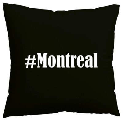 Kissenbezug #Montreal I love Montreal Schwarz 146036