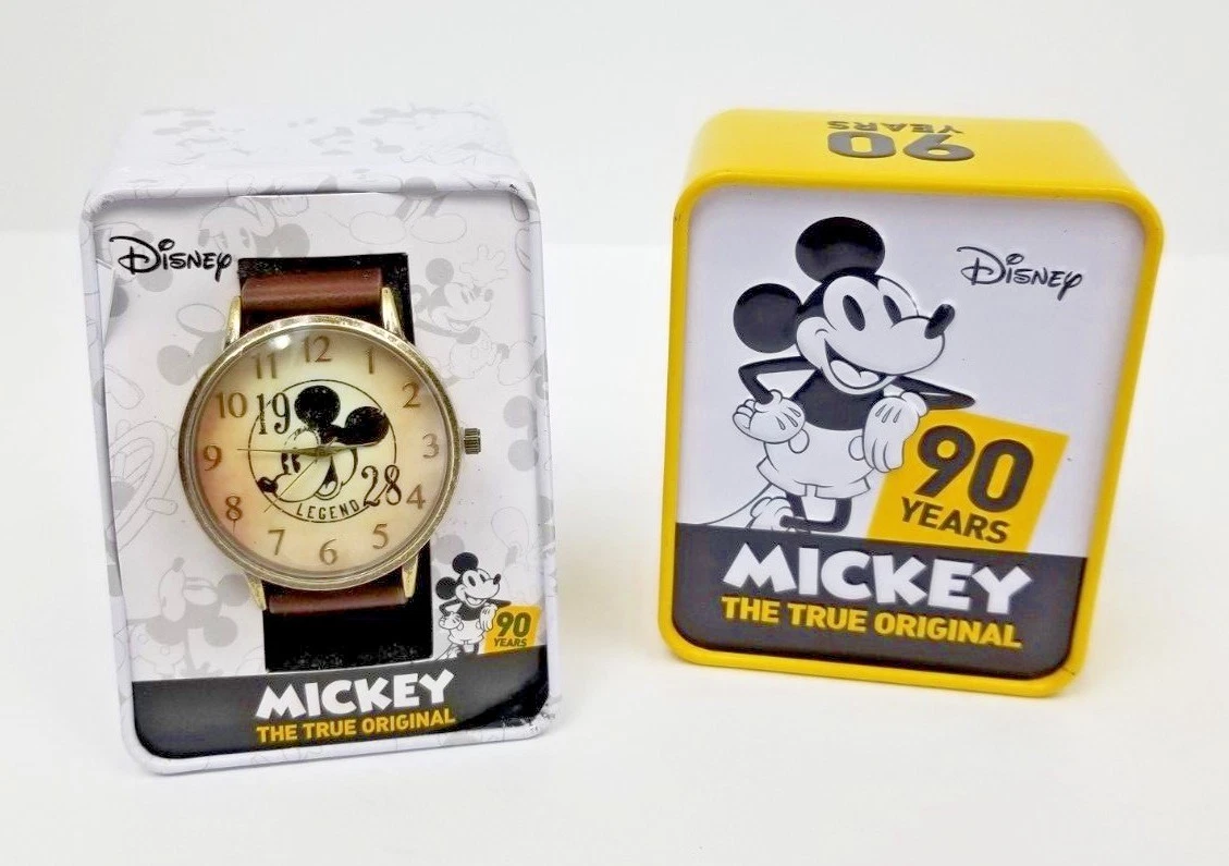 NIB Disney Mickey Mouse 90th Anniversary With 1928 Face Watch NEW With Metal Box Celebrate Mickey Mouse main image 4