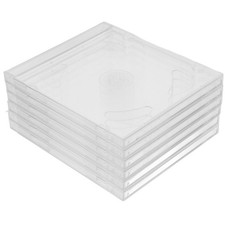 6 Pcs Transparent Acrylic CD Cases Slim Jewel Display Boxes for CD Storage