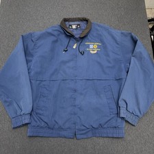 VTG General Motors Jacket Men Large Blue Union Made In USA Full Zip Assembly