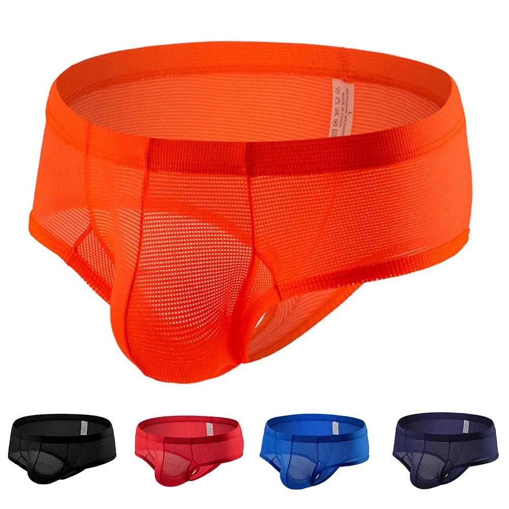 MESHKI Boxer uomo vita bassa tronchetto tessuto rete traspirante mutande per uso quotidiano