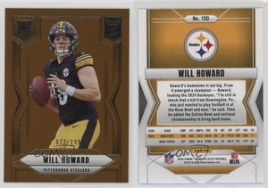 2025 Panini Donruss Elite Rookies Orange /199 Will Howard #150 Rookie RC