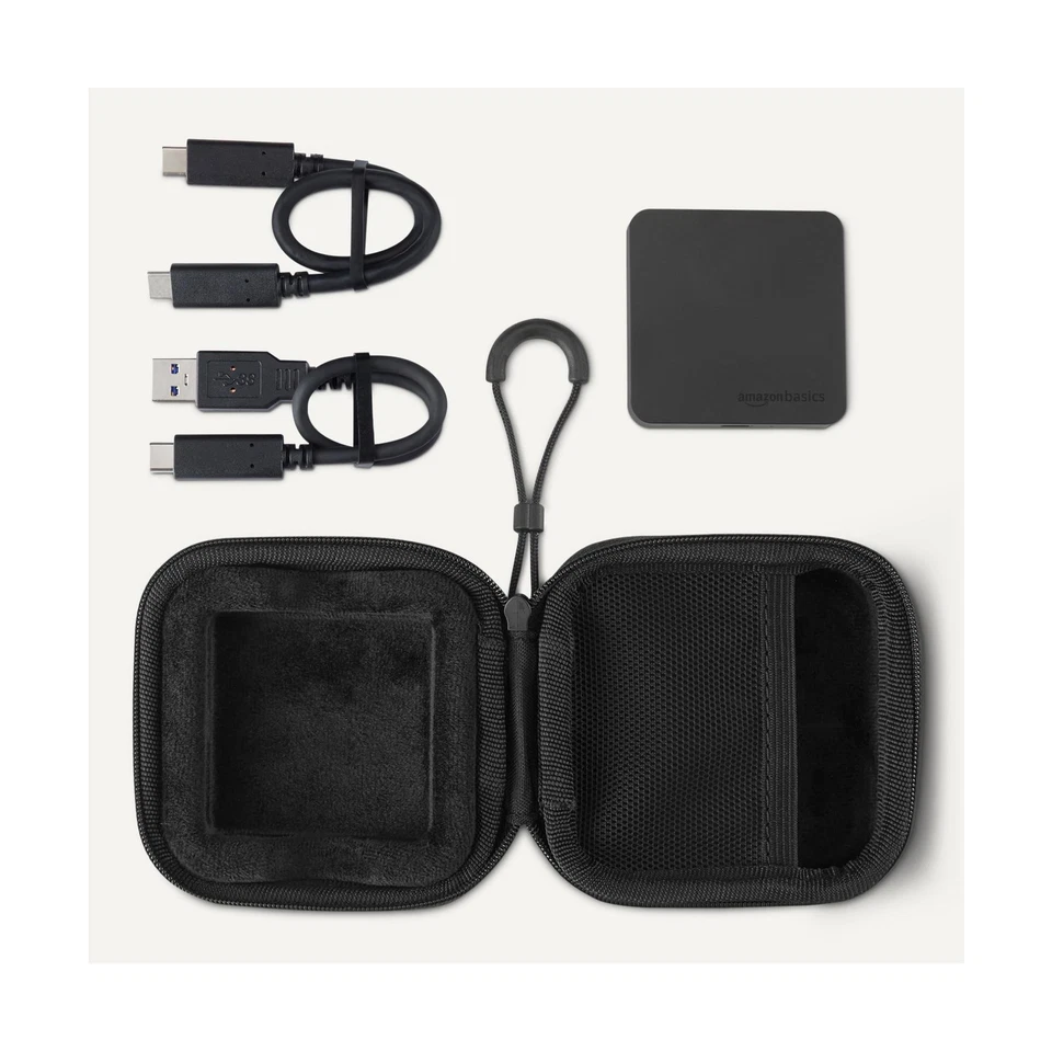 Unidad de estado sólido externa portátil Amazon Basics, unidad de estado sólido externa de 1 TB, velocidades y... Foto 4 de 4