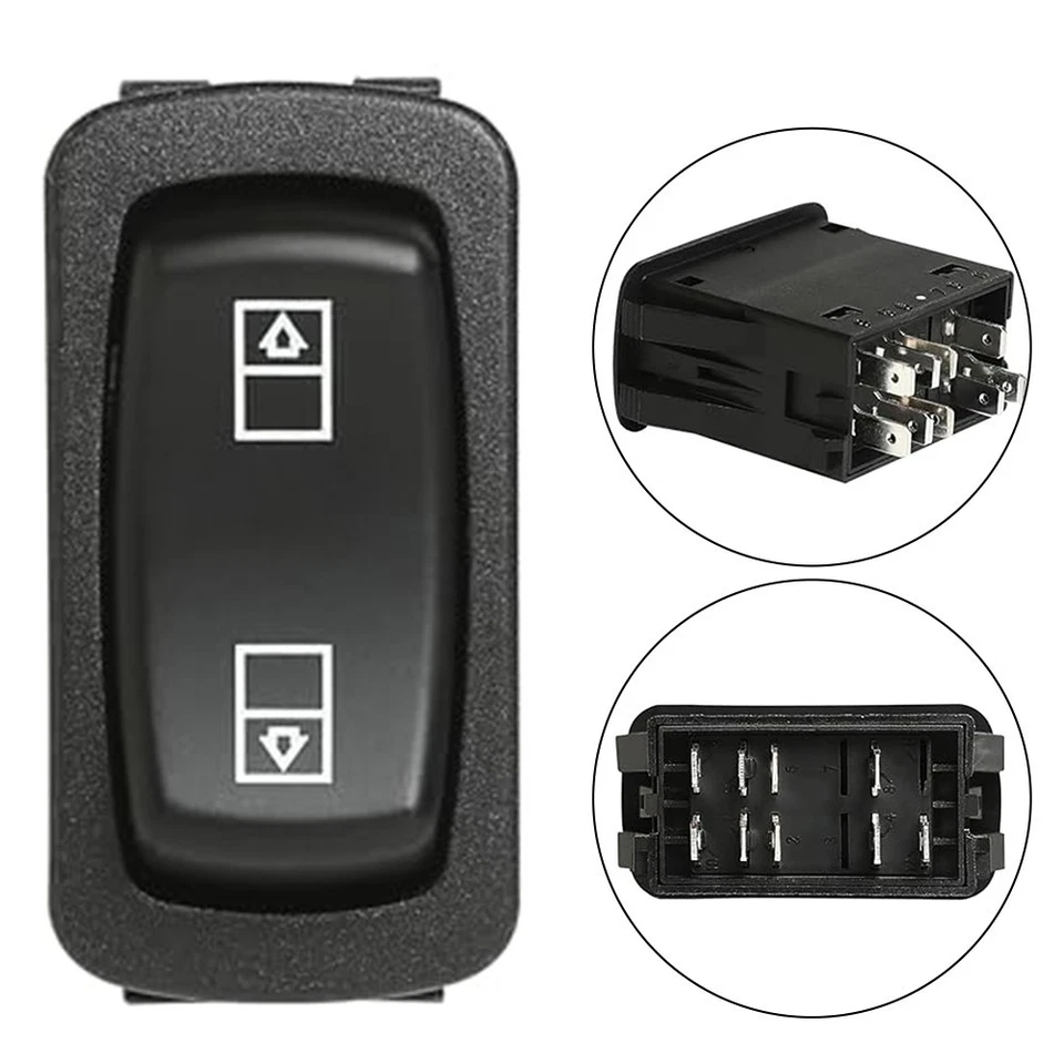 Interruptor basculante de ventana de puerta eléctrica de alta resistencia 1MR4341AM15 para camiones Mack CH/CX/CV Foto 2 de 4