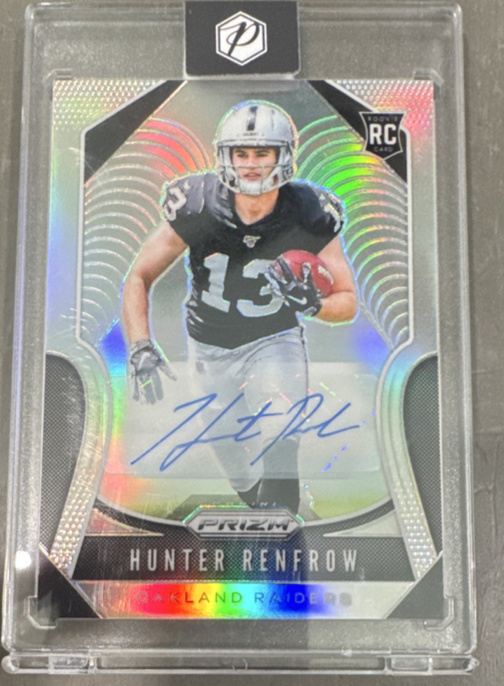 Panini 2019 Prizm Hunter Renfrow Rookie Autograph #357 Oakland Raiders