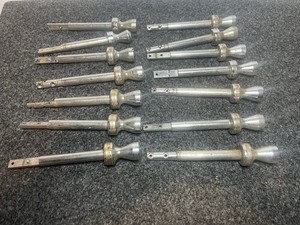 Lot of 14 Vintage Vending Machine Pull Knobs Metal Chrome Plated