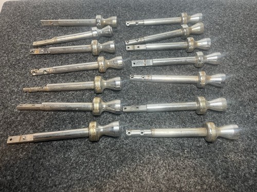 Lot of 14 Vintage Vending Machine Pull Knobs Metal Chrome Plated