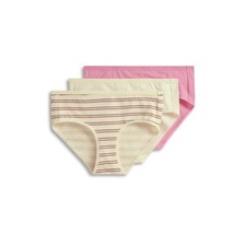 Jockey Women's Organic Cotton Stretch Logo Hipster - 3 Pack
