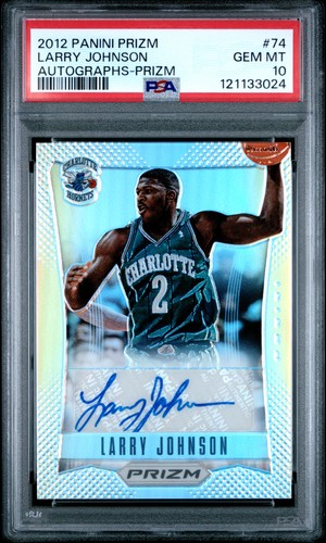 Larry Johnson #74 2012 Panini Prizm Autographs card