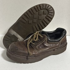 Dr. Martens 8424 Brown Leather Oxfords Made in England Doc VTG - Sz US 8 UK 7