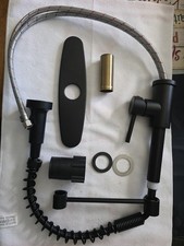 FORIOUS Black Kitchen Faucet with Pull Down Sprayer.