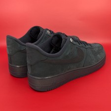Nike Air Force 1 '07 Low Nubuck Triple Black Shoes Mens Size 10 CJ9179-001