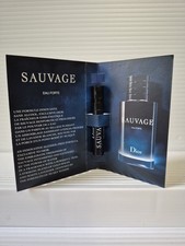 Sauvage Eau Forte Dior Parfum for men sample spray 0.03oz/1ml New w/ cover box