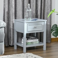 Square Wooden Small Side Coffee Table w/Open Bottom Shelf Space for Living Room