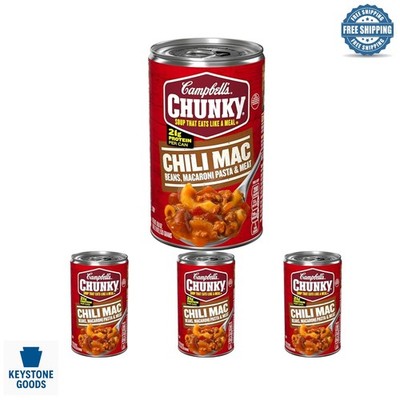 Campbell's Chili Mac Soup - Pack of 4, 18.8 oz Cans