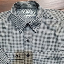 GameGuard Outdoor Shirt Mens 2XL Vented UPF Fishing Short Sleeve Button Down