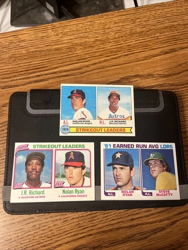 1979, 1980 And 1982 Topps Nolan Ryan Leaders  (3) card lot