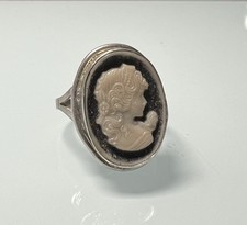 Jugendstil Silber Ring mit Kamee RG 55