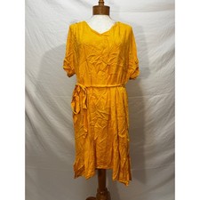 Cupshe Yellow V Neck Side Slit Dress New w/ Tags (Large)