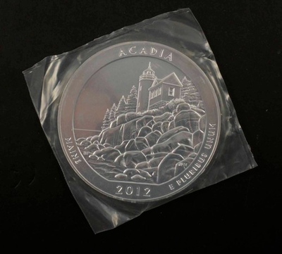 #ad 2012 5 Oz America The Beautiful ATB Acadia Silver Coin Uncirculated $405.00
