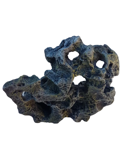 Adorno de acuario de roca de lava, decoración de pecera segura para peces artificiales medianos Foto 4 de 4