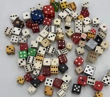 Lot 100 Dice Mixed Colors Materials Sizes 2