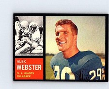1962 TOPPS FOOTBALL #105 ALEX WEBSTER               NRMT   TK