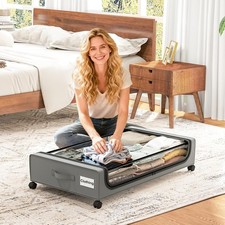 Under Bed Storage with Wheels: XXL 48L Underbed Storage Containers with Lids  2