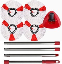 Spin Mop Head Replacement, Base, Handle for Vileda Turbo Microfibre Mop Refills