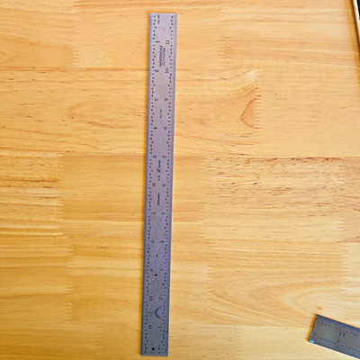 PEC Tools 12 in Rigid Rule, 4R Graduation, Tempered Steel, 402-012