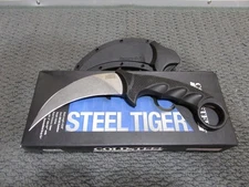 Cold Steel Tiger Knife AUS 8A Stone Washed Steel Blade 49KST, New in box.