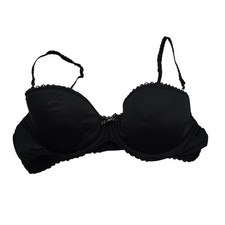Vintage 1990s Victorias Secret Womens Sz 36C Balconet Bra Black Lace