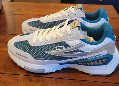 NWB FILA Men's Size 9 Levonte TXR Sneakers - White/Green/Gray