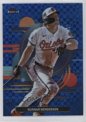 2025 Topps Finest Uncommon Blue Checkerboard Refractor /75 Gunnar Henderson tw0