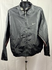 Vintage 90s Nike White Tag Windbreaker Size XL Back Swoosh Black Maroon