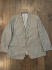 Saddlebred Sport Coat Mens 52R Grey 100% Cotton Blazer Jacket Casual 2 Button