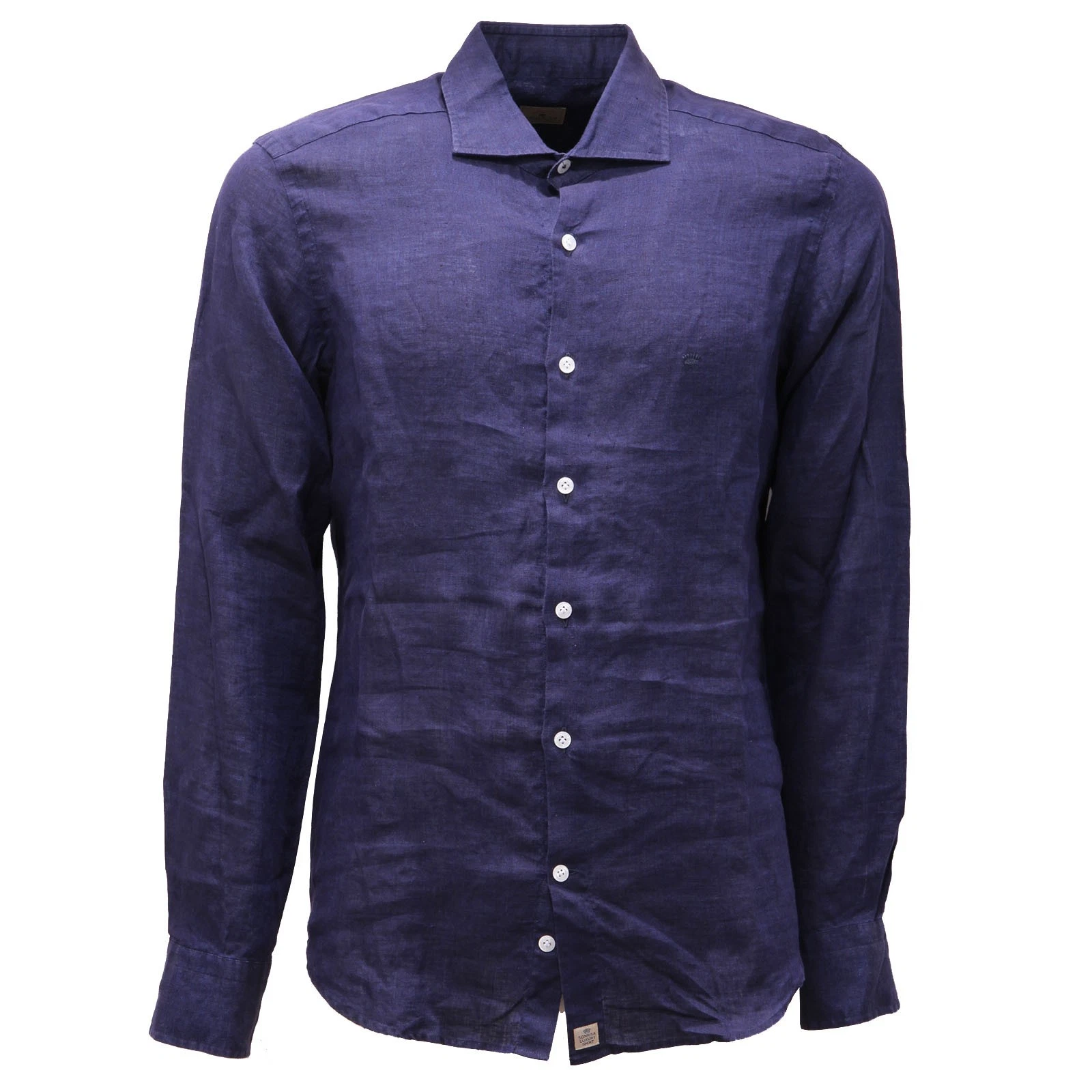 3008AF men's shirt SONRISA SILVERY LUXURY SHIRT blue linen shirt man