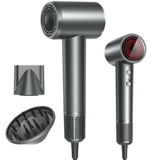 Professional Ionic Hair Dryer with Diffuser for Fast Drying & Hair Care