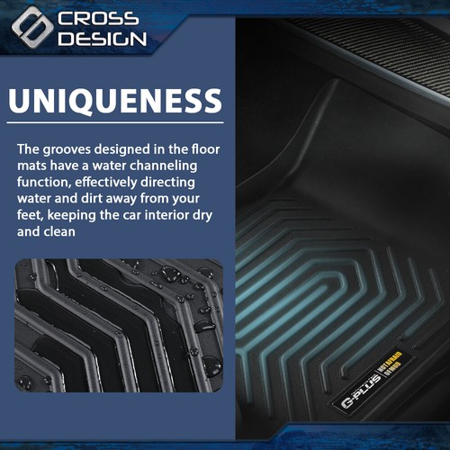 Waterproof Liners Front Row Liners Fit For 15-24 Ford F-150 Super Crew Cab TPE - Imagen 10 de 12