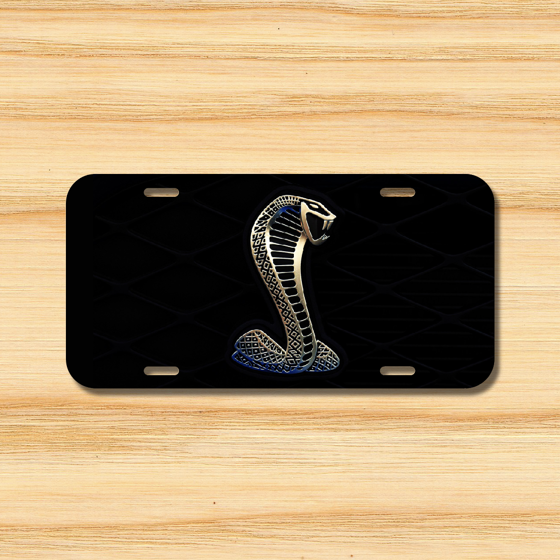 Mustang Pony Front License Plate – Fits GT, Hatchback, Coupe, Mach, Sport (Amel, Made In USA)
